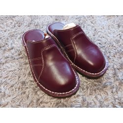 Bordó bőr papucs