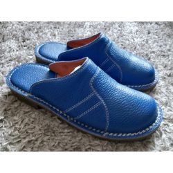 Kék barkás bőr papucs